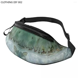 Waist Bags Marble Art Fanny Bag Customized Crossbody Pack Women Men Cycling Camping Phone Money Pouch