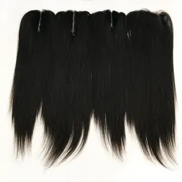 20 cm-40 cm Seidenbasis Frauen Topper 7x10 cm 9x14cm Vire Human Hair Toper 0,8 cm PU vor den Frontklammern auf dem Haarstück