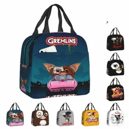 Lustige Gremlins Gizmo Isolierte Lunchtaschen für Frauen 80er Jahre Film Mogwai Tragbarer Kühler Thermal Bento Box Outdoor Cam Travel Z7qb #