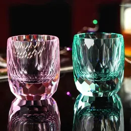 Vinglas i 200 ml Crystal Whisky Cup Edo Handgjorda slipning och gravering av glas Lyxiga verktyg avancerade affärsgåvor Ölmuggar