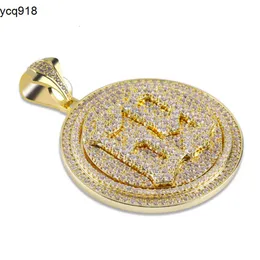 Designer Jewelryins Hiphop 69 Sex Nine Rapper Pendant Rotated Disc Diamond Necklace for America