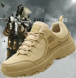 Shoes Topfight Men's Outdoor Nonslip Thicksoled Hiking Shoes Low Cut Breathable Tactical Boots Military Combat Desert Training Boots