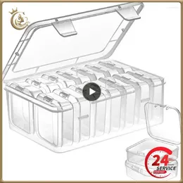 Jewelry Pouches Rings Storage Box Transparent Square Earrings Case Finding Accessory Packaging Bead Pearl Organizer Dresser