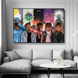 Singer Juice Wrld hip hop raper Rapper Palan malarstwo abstrakcyjne plakaty na ścianie grafiki grafika do sypialni zdjęcia Dekor
