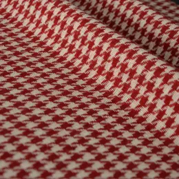 0.5メートルあたりの縫製用ファブリックツイードファブリックウール/レーヨンハウンドトゥースウール布ソフトキルティングパッチワークテキスタイルDIYオーバーコート