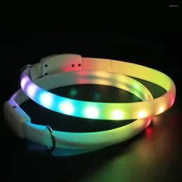 Dog Collars Flashing Collar Cuttable Led Pet Rechargeable Comfortable Luminous Accessories For Dogs Supplies