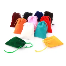 New arrivals 5x7 7x9 8x10 9x12 10x15cm Coloful Velvet Bag Jewelry Packing Bag Velvet Drawstring Pouches