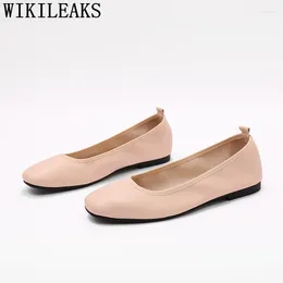 Casual Shoes Leather Loafers Women Comfortable Creepers Flat Slip On Espadrilles Zapatos Casuales De Mujer Buty