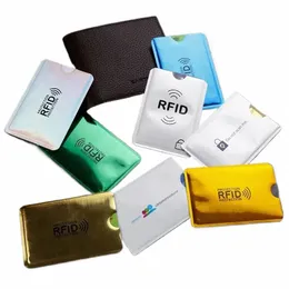 10st/set aluminiumfolie Anti-Magnetic Bank Card Holder Anti-stöld Anti-degaussing RFID Case ID Kreditkort Skyddsinnehavare P0MV#