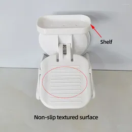 Badmattor rakar ben steg kraftfull sug kopphjälp grepphållare ingen borrning dusch fotpall med förvaringsställ för hem badrum