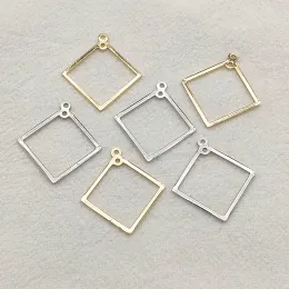 Equipment New Arrival 26x24mm 100pcs Copper Pendant Square Charm for Handmade Necklace Earrings Diy Parts,jewelry Findings & Components