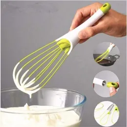 2024 Multifunktional Rotary Manual Ego Schlägermixer Mini Plastikküche Ei Whisk Bake Werkzeug Ei Agitator Silikon umweltfreundlich sicher, hier