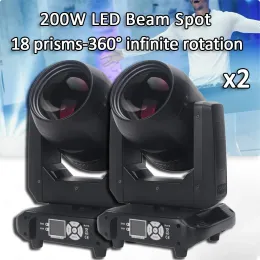 2 pezzi/lotto spostamento testa 200 w Luci a travi a led 18 prismi con focus automatico proiettore lire dmx per illuminare le luci del partito DJ