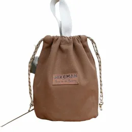 Vintage Canvas Draw String Bag Outdoor -Nockenausrüstung Aufbewahrung Beutel Handtaschen Tragbare Reisetilettenkosmetik -Stoffbeutel 89SR#