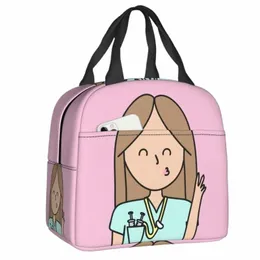 enfermera en a a doctor Nurse Medical Lunch Bag Waterproof Cooler Thermal Insulated Bento Box for Women Kids Food Tote Bags G0zu＃