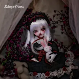 Circe BJD Doll 1/6 DTSN2 Blythe Reborn Twins Dark Black Lolita Antique Piajamas in pizzo Rosa Resina Figura Dolls per ragazze Shugafairy