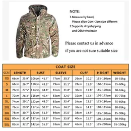 Outdoor Tactical Jacket Wärme Jagd Kleidung Männer Militärkleidung Winter Kapuze -Schichten Airsoft Army Combat Jackets Windschutz