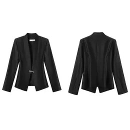 Naviu High Cend Red Blazer Женщины Slim осень 2023 г. Новый повседневный темперамент с длинным рукавом офис офис