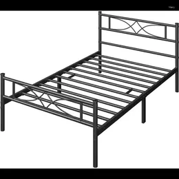 Sängkläder sätter sängramar metallram med huvudskivor fotbräda sovrumsmöbler