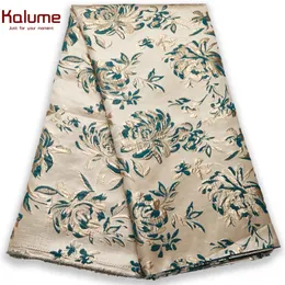 Kalume Tessuto di pizzo jacquard africano di alta qualità broccato nigeriano tulle francese per cucire abito da festa F2709 240320