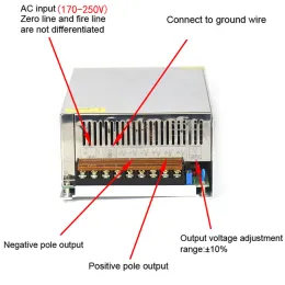 Fonte de alimentação de comutação de 1500w 1500W AC 220V para DC 48V 36V 24V Fonte de alimentação Transformador AC DC SMPS UNINTERRUPTIBLBL