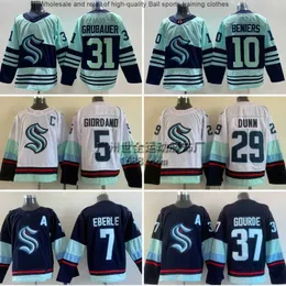 Sea Monsters Ice Hockey Jersey Embroidered Size 31 37 Inverted American Team Long Sleeved