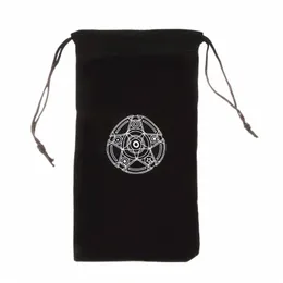 Veet pentagram tarot kart depolama çantası oyuncak mücevher ev mini brawstring paketi tahta oyunu tarot depolama çantası L2AQ#