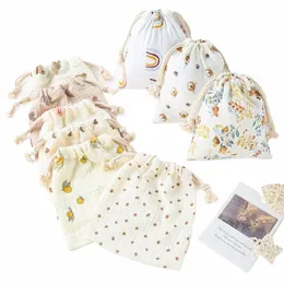 مطبوعة Fr Mommy Bag Baby Diaper Bag Cott Nappy String Stroller Carry Pack Travel Outdoor Diaper Storage Bag C8XI#