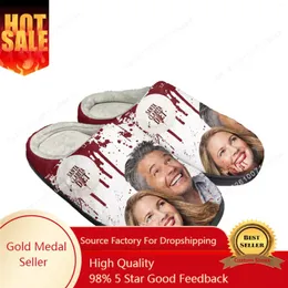 Slippare Santa Clarita Diet Home Cotton Mens Womens Plush Bedroom Case Keep Warm Shoes Thermal Indoor Slipper Anpassad sko