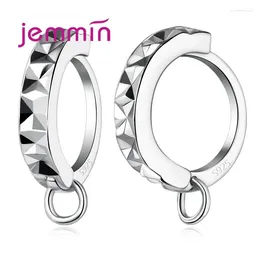 Hoopörhängen 925 Sterling Silver Circular Hoops för handgjorda DIY -smyckekomponenter Tillbehör 5 par/parti