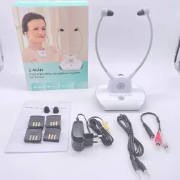 Hörlurar Artiste APH100 ​​Äldre TV -hörapparater Earphone 2.4G Trådlös HIFI TV -hörapparat med 2 extra batterier