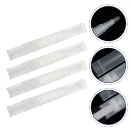 Storage Bottles 4 Pcs Glass Brush Refill Pen Nail Polish Fingernail Pens Abs Cosmetics Liquids Container