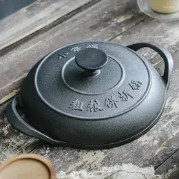 Cookware Sets Cast Iron Pan Thickened Pancake With Lid Kitchen Cooking Pots Set