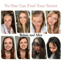 Saç Topper'ı Vurgu 12 İnç İnsan Saç Topper Kadınlar için Clip-In Saç Parçaları Piyano Renkli Kahverengi Sarışın Toppers İpek Taban