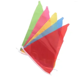 Parti dekorasyonu 100m çok renkli üçgen 150 bayraklar kiraz kuşu banner flama festivali çok renkli afişler dize bayrağı açık dekor için