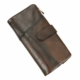 NewsBirds 2023 Ny FI -läder LG Wallet Men Kvinnor Retro Style Card Purse Clip Wallets Kvinnlig handväska julklapp C9WL#