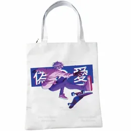 sk8 The Infinity Canvas Einkaufstasche Eco Skate Infinity Anime Shop Skateboard Jungen Schulter faltbare Strand Shopper Tasche t2iE #