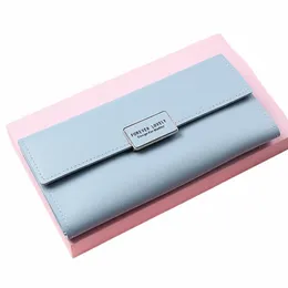 Frauen LG Brieftaschen Luxus Mädchen PU Leder Mey Tasche Kartenhalter Weibliche Phe Tasche Geldbörse Multi-Karte Positi Reißverschluss Tasche n8db #