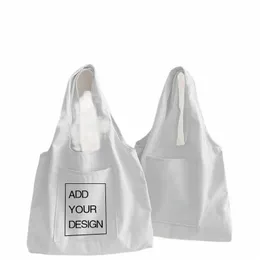 10pcs Designer TOTE Torba niestandardowe torby z logo White Shop Bag Fi Kobiet Travel Canvas Torby torebki na ramię W2O1#