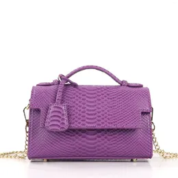 Shoulder Bags Ladies Handbags Customized Women Bag CHAIN PURSE Design Crossbody Girls Fashion Snake Pattern Pink Handbag