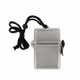 hot Portable Small Card Sealed Storage Can Mey Key Waterproof Tank Transparent Collect Classificati Box School Statiery a8Xf#