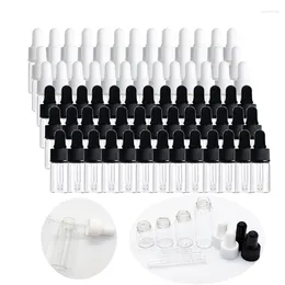 Depolama Şişeleri 36pcs/Setler Mini boş damlalı şişe cam doldurulabilir parfüm kabı pipet ile uçucu yağ kozmetik