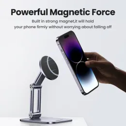 Stand per telefono magnetico ugreen per MagSafe iPhone 15 14 13 Pro Max Xiaomi Samsung Huawei Alluminio Porta del telefono cellulare stand desktop