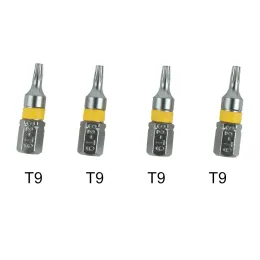 4pcs t6-t40 магнитная отвертка torx bits set партии головки 1/4 '' шестнадцатеричная рука