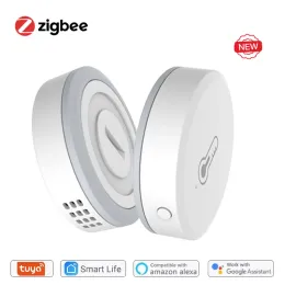 Controle Tuya Smart Life ZigBee Sensor de temperatura e umidade Smart Home funciona com Alexa e Google Assistant e Tuya Zigbee Hub
