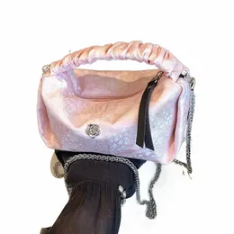 luxury Women Brand Nyl Floral Print Crossbody Bag Casual Chain Small Pillow Menger Bag J4TT#
