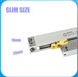 Sino KA500 120 170 220 270 320 370 420 470 520mm 0,001 mm Slim Linear Scale KA-500 Liten tunn 1um Optisk kodare för svarvkvarn