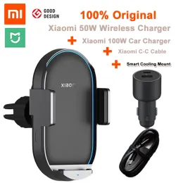 التحكم في Xiaomi Mijia الشاحن اللاسلكي للسيارات Pro 50W Max Smart Cooling Premium Wireless Fast Flash Charging for Mi Mix 4/11 Ultra / 11 Pro