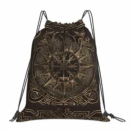 vegvisir Compass Ornament V-Viking Age Cool Portable Shop Drawstring Bags Riding Backpack Gym Shoes Storage Backpacks h8re#