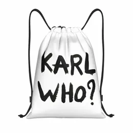 Пользовательские сумки на шнуровке Karl Who для магазина Рюкзаки для йоги для женщин и мужчин Спортивный тренажерный зал Sackpack X76f #